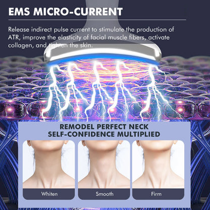 Microcurrent - Neck & Face 4 LED Therapy EMS  Specialised Tightening & Lifting Device - Anti Wrinkle - excess Skin -Double Chin Remover **Top Quality**