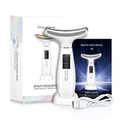 Microcurrent - Neck & Face 4 LED Therapy EMS  Specialised Tightening & Lifting Device - Anti Wrinkle - excess Skin -Double Chin Remover **Top Quality**