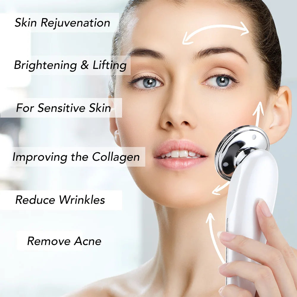 7 in 1 Face Lift Device Microcurrent Skin Rejuvenation LED Facial Massager Light Therapy Anti Aging Wrinkle Beauty Apparatus