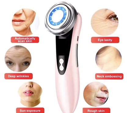 6-in-1 RF LED Photon Facial Massager | Anti-Aging, Wrinkle Reduction, Skin Tightening & Lifting Device