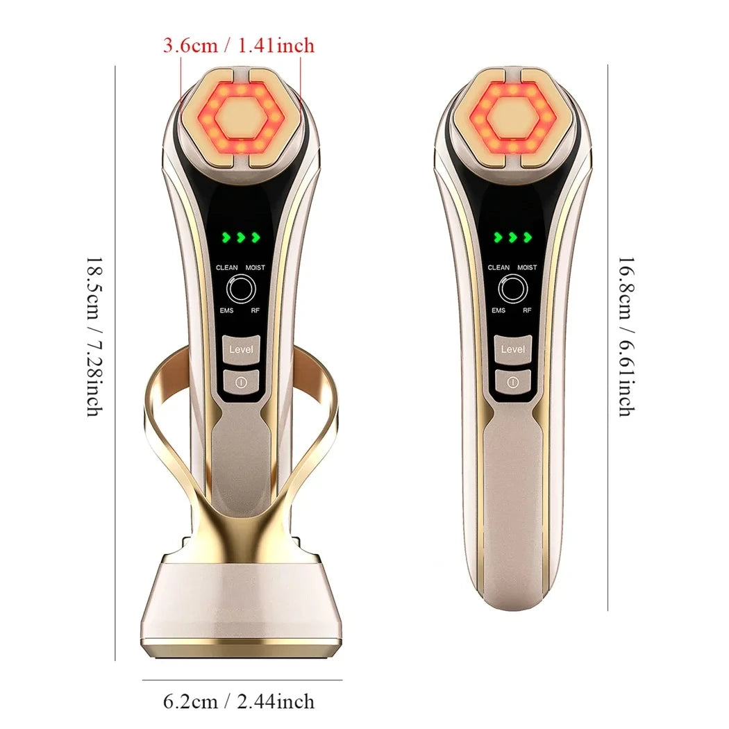 HIFU Face Skin Care EMS Facial Lifting Massager LED Photon Wrinkle Remover Vibration Anti-aging Device